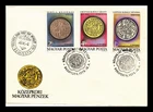 Dr Jim Stamps Hungary Fdc 1979 9Th International Numismatic Congress 3V Set