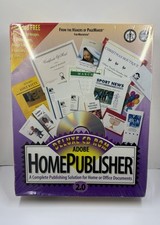 Vintage 1994 Adobe HomePublisher Deluxe CD ROM 2.0 Software Mac Brand New Sealed