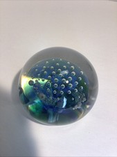 Signed Seegers And Fein 1999 Small Mini Art Glass Paperweight