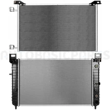 Aluminum Radiator & AC Condenser Cooling Kit For 2003-2006 Chevrolet Tahoe 4.8L