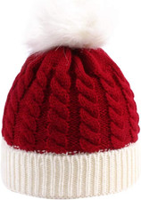 Christmas Knitted Hat for Baby,Santa Hat for Kid Toddler Baby,Soft Warm Baby Bea