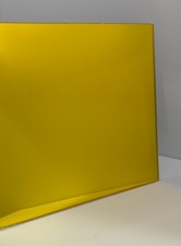 Acrylic Plexiglass Plastic Sheet - 1/8" Thick - Yellow Mirror 2208 - 12" x 12"
