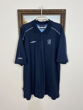 Vintage Umbro Chelsea Football Polo Shirt Soccer Train Jersey Blue Mens Size 2XL