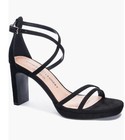 NEW Chinese Laundry Taryn Platform  Women's Black Suede Dress Sandals SZ 7.5