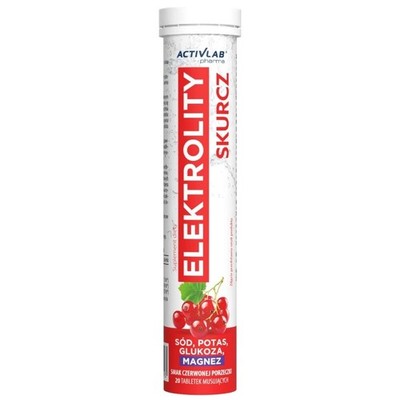 Activlab Pharma Elektrolity Skurcz, rote Johannisbeere - 20 Brausetabletten