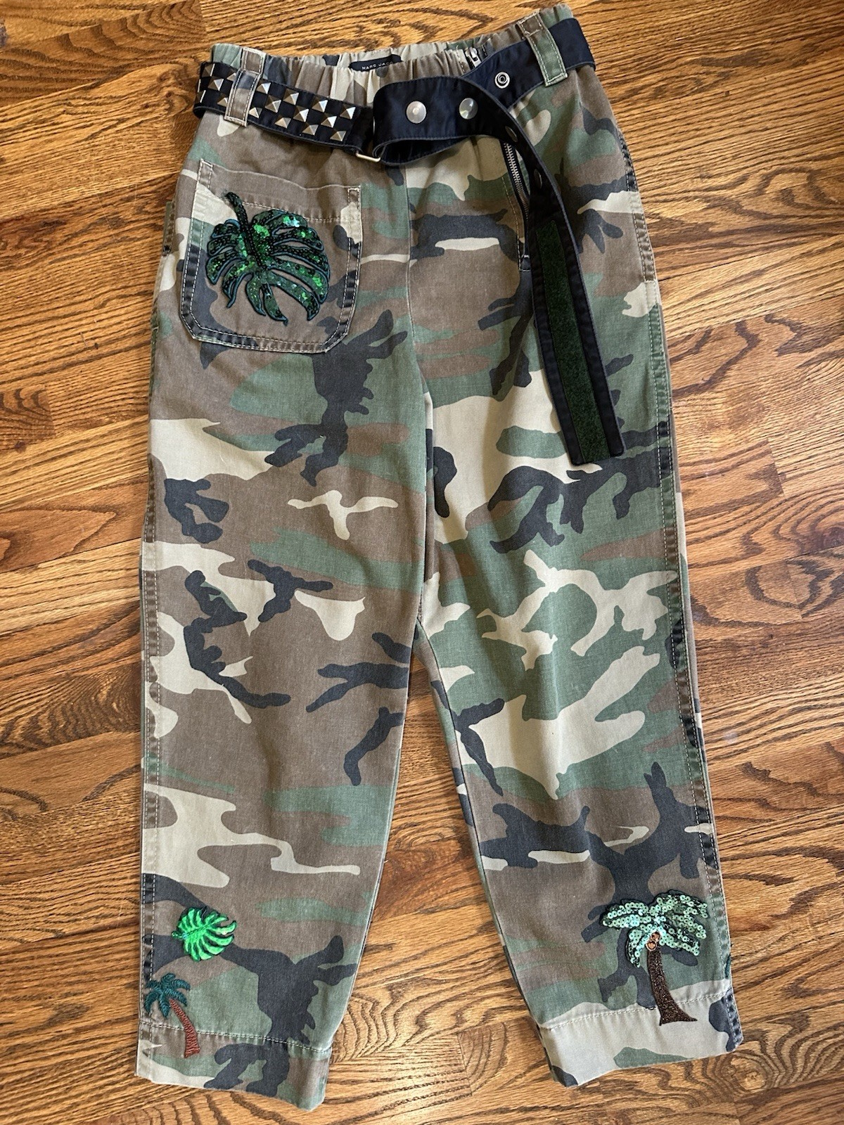 Marc Jacobs ASO Taylor Swift Reputation Camo Pants 2 4 6 Studded Belt Sequin S M image 2