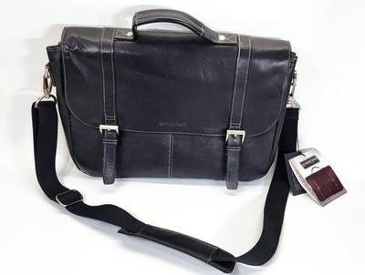Heritage Dark Brown Leather Briefcase Laptop Case Model 827690, New with Tags