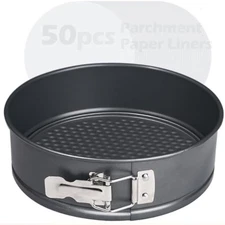 8 inch springform pan set for baking, nonstick cheesecake pan deep dis