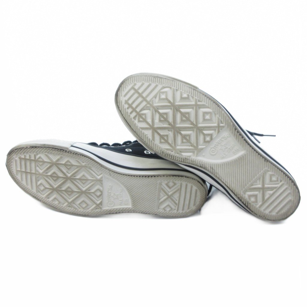 Converse React HD High Top Sneakers Black Canvas Leather Size 25cm Used thumbnail 7