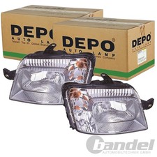 2x DEPO H4 PY21W W5W SCHEINWERFER SATZ passend für FIAT PANDA LINKS+RECHTS