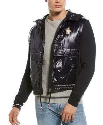 $1550 Moncler Mens Grenoble Tricot Blue Cardigan -jacket, size L