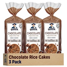 Large Rice Cakes, Chocolate, 7.23 oz Bags, (3 Pack), Gluten Free, Whole Grain, N