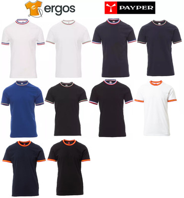 PAYPER FLAG Men's Tricolor Cotton Short Sleeve Crew Neck T-Shirt