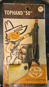 Vintage Nichols Cowboy TOY CAP GUN # 650 Sealed on Card Near Mint 1960's HTF
