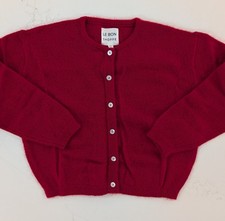 Le Bon Shoppe Leila Cardigan Sweater Red Mohair Wool Blend XS/S NWT - Oversized