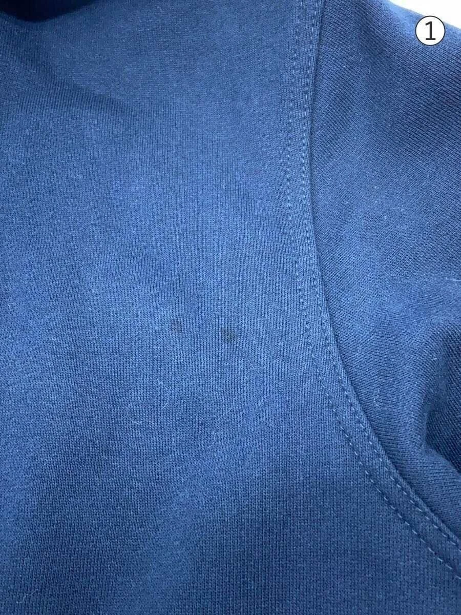 HERMÈS HERMES FELPA CON CAPPUCCIO ZIP LATERALE L COTONE Navy usata