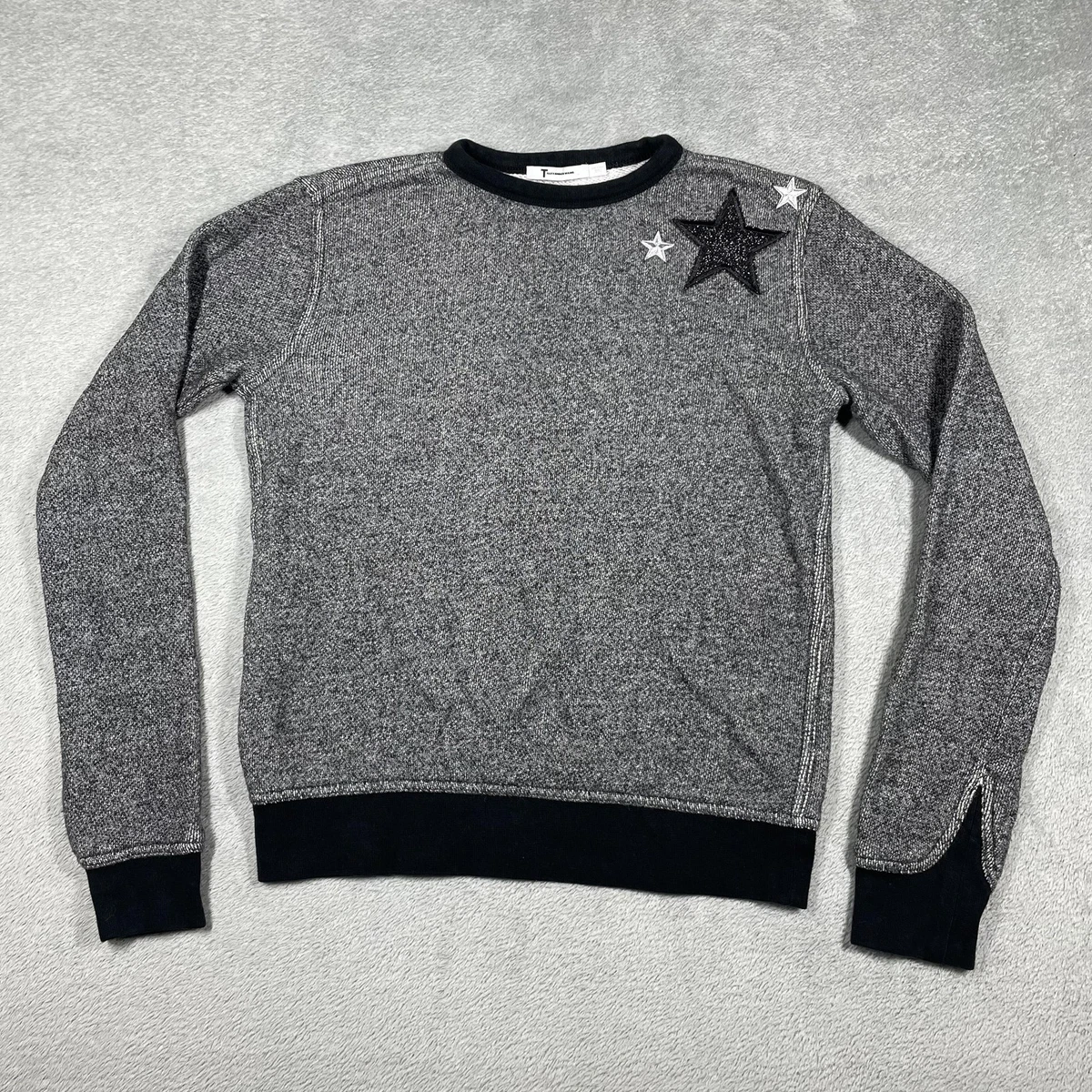 Alexander Wang Sweatshirt Womens X-Small Gray Pullover Embroidered
