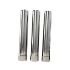 Stove Pipe 2.36" Stainless Steel Extend Chimney Flue 3 Pcs Wood Stovepipe 