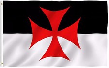 Anley Fly Breeze 3x5 Ft Knights Templar Battle Flag - Roman Catholic Church Flag