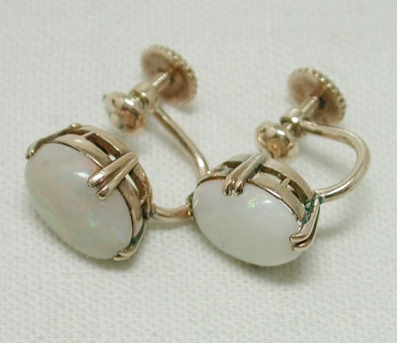 Opal screw shop back earrings