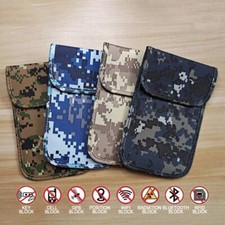 7" Camouflage Faraday Bag Cell Phone RFID Signal Block Pouch Anti-radiation Case