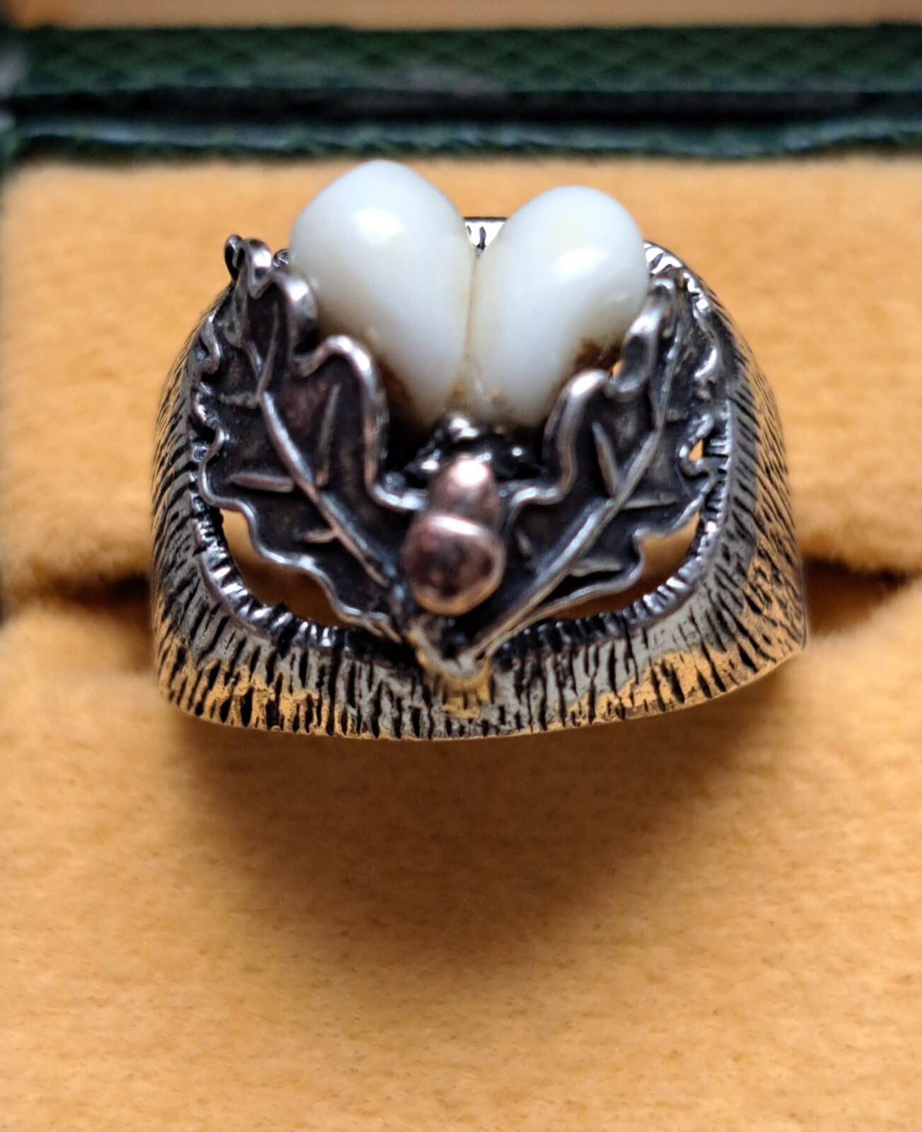 Antique Grandel Solid 835 Silver Ring Hunting Cos… - image 2