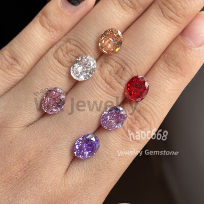 Ice Cut Multicoloure 9A Top Quality Oval Fancy Gemstone Loose Cubic Zircon stone