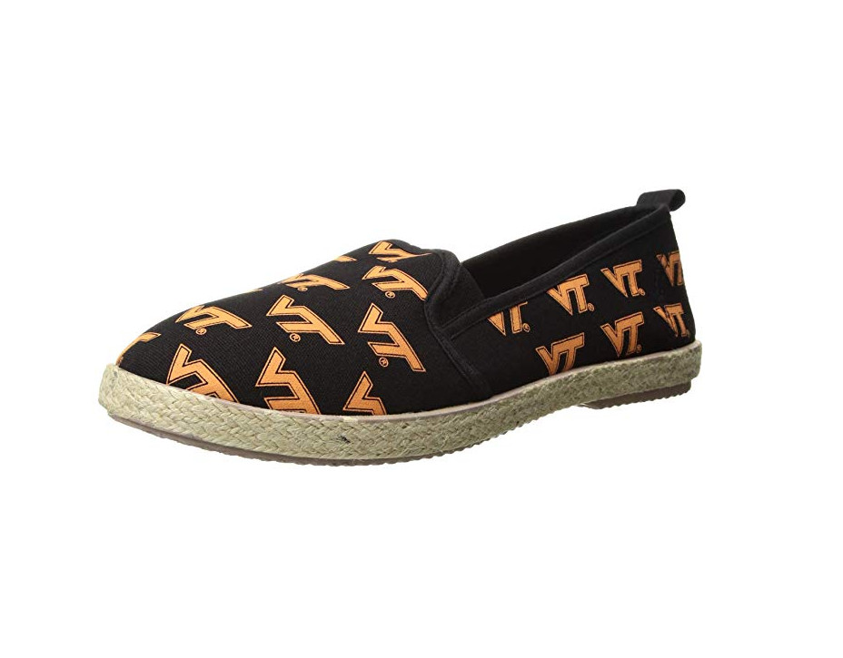 Женская обувь FOCO NCAA Womens Virginia Tech Hokies из эспадрильи и парусины без шнуровки