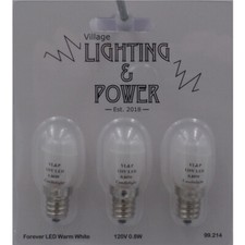 Dept 56 Style Bulb-120V LED Candlelight, Pack of Forever LED Warm White, 99.214