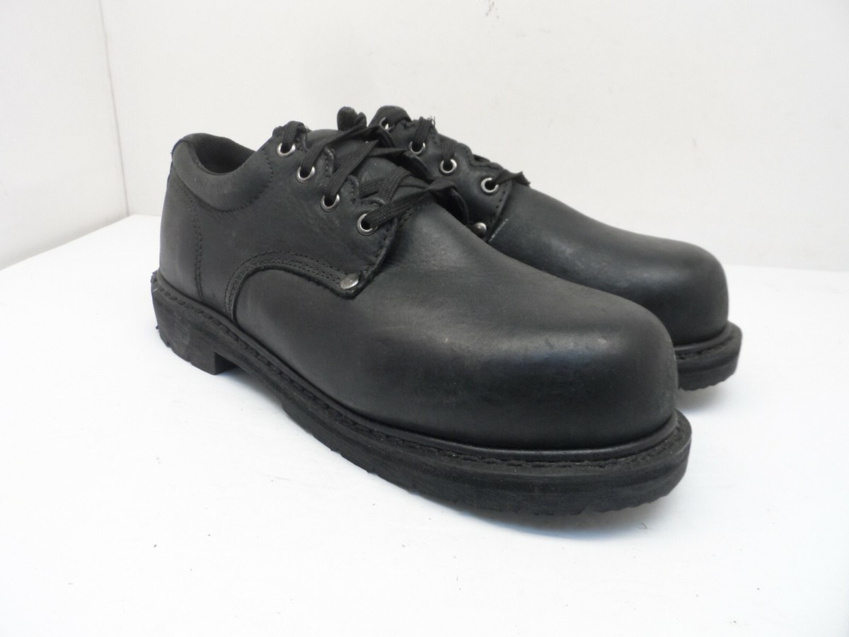 Lehigh Black Leather Safety Toe Oxfords 11 EW Amazon.com: Lehigh Outfitters SlipGrips Steel Toe Slip  main image 3