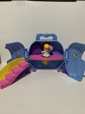 Fisher-Price Little People Disney Princess Cinderella Carriage Fold n Go Playset