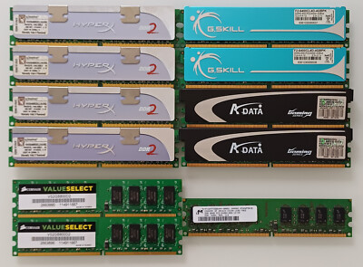 2 Gb DDR2 11x Module Kingston, A-Dat, G. Skill, Corsair  PC Speicher RAM geprüft