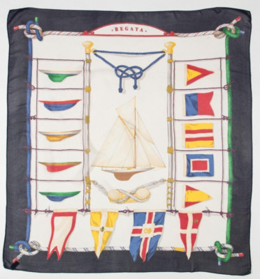 Authentic Scarf ''Regata''/Authentic '' Regata '' Silk Scarf