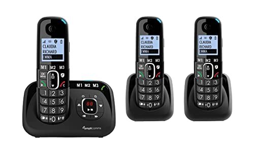 Amplicomms per Delta 3 Telefoni Cordless TRIO Amplificato per Anziani (p1G)