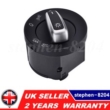 Chrome Headlight Fog Lights Switch Control For VW Golf MK5 MK6 Passat B6 Jetta