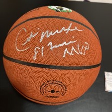 Cedric Maxwell Boston Celtics Autographed Basketball. 1981 Finals MVP. Authentic