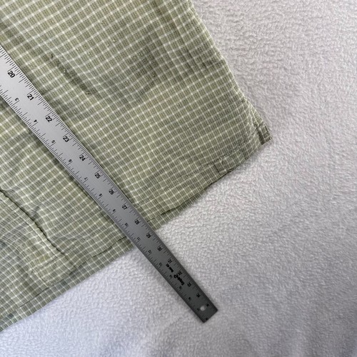 Vintage Unionbay Shirt men's large Green White Seer Sucker Check Boxy Surfer y2k - Picture 5 of 10