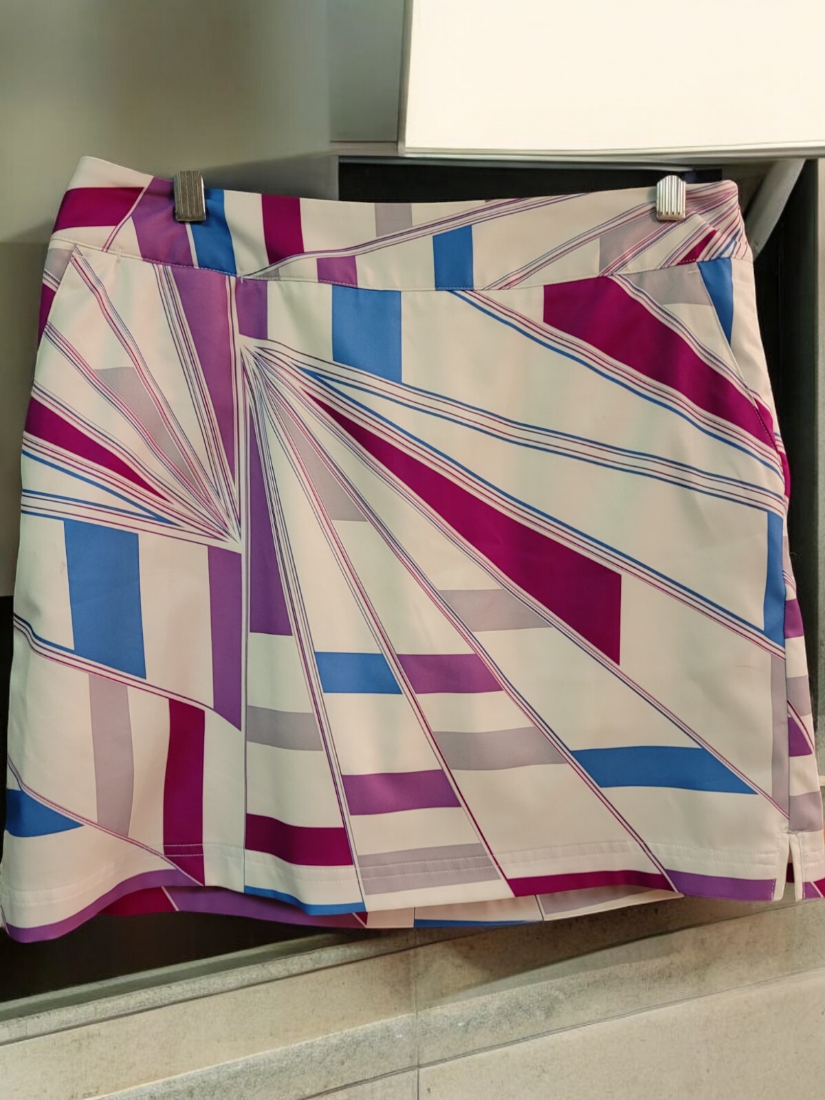  Adidas Clima Cool Multicolor Geometric Print Athletic Skort Size 6  thumbnail 2