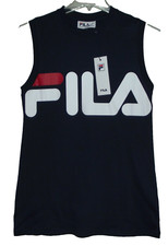FILA Tank Size Small Navy Blue Logo Sesto Sleeveless top workout active cotton