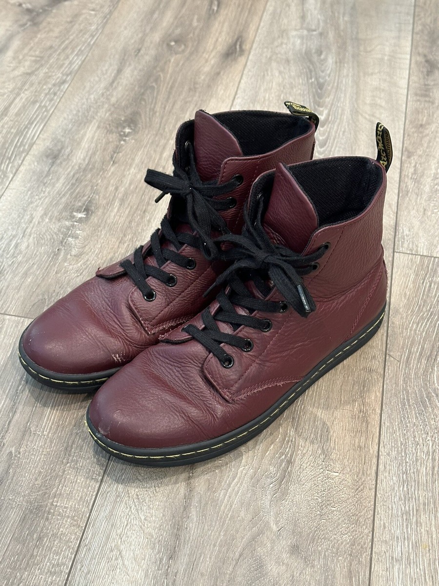 MARTENS Leyton Women’s Leather Boots Maroon AirWair