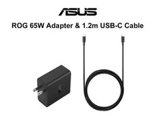ASUS Official ROG 65W Fast Charging Adapter  1.2 M USB-C Cable