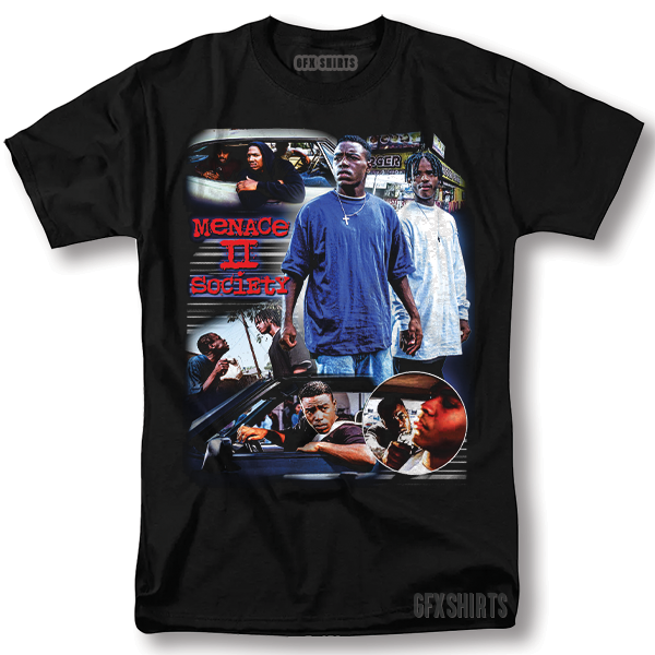 Menace II Society Shirt 90s Movie Poster Classic Vintage Graphic