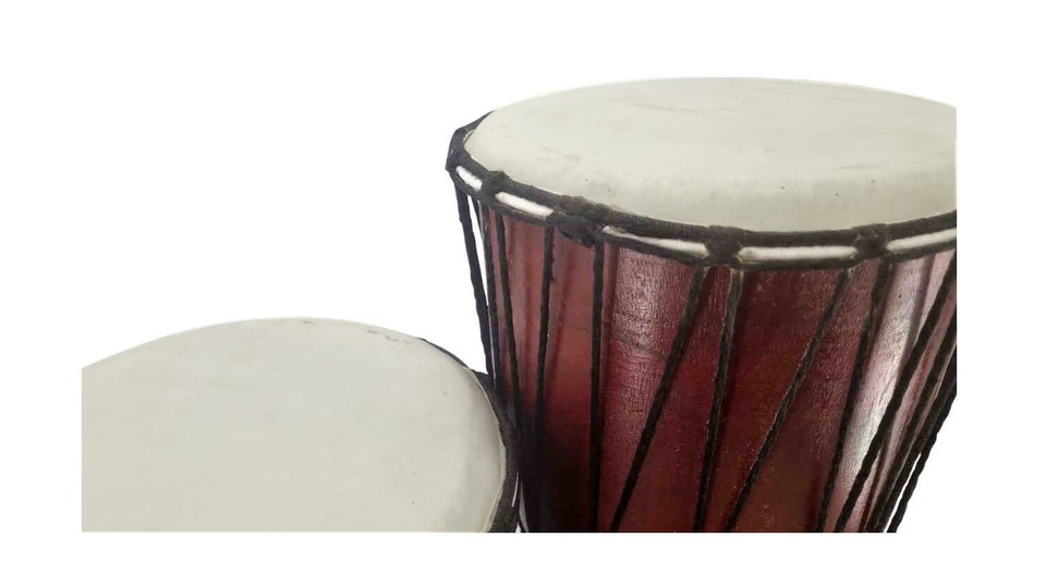 40 cm grote Djembe trommel bongo drum olifant zwart A1