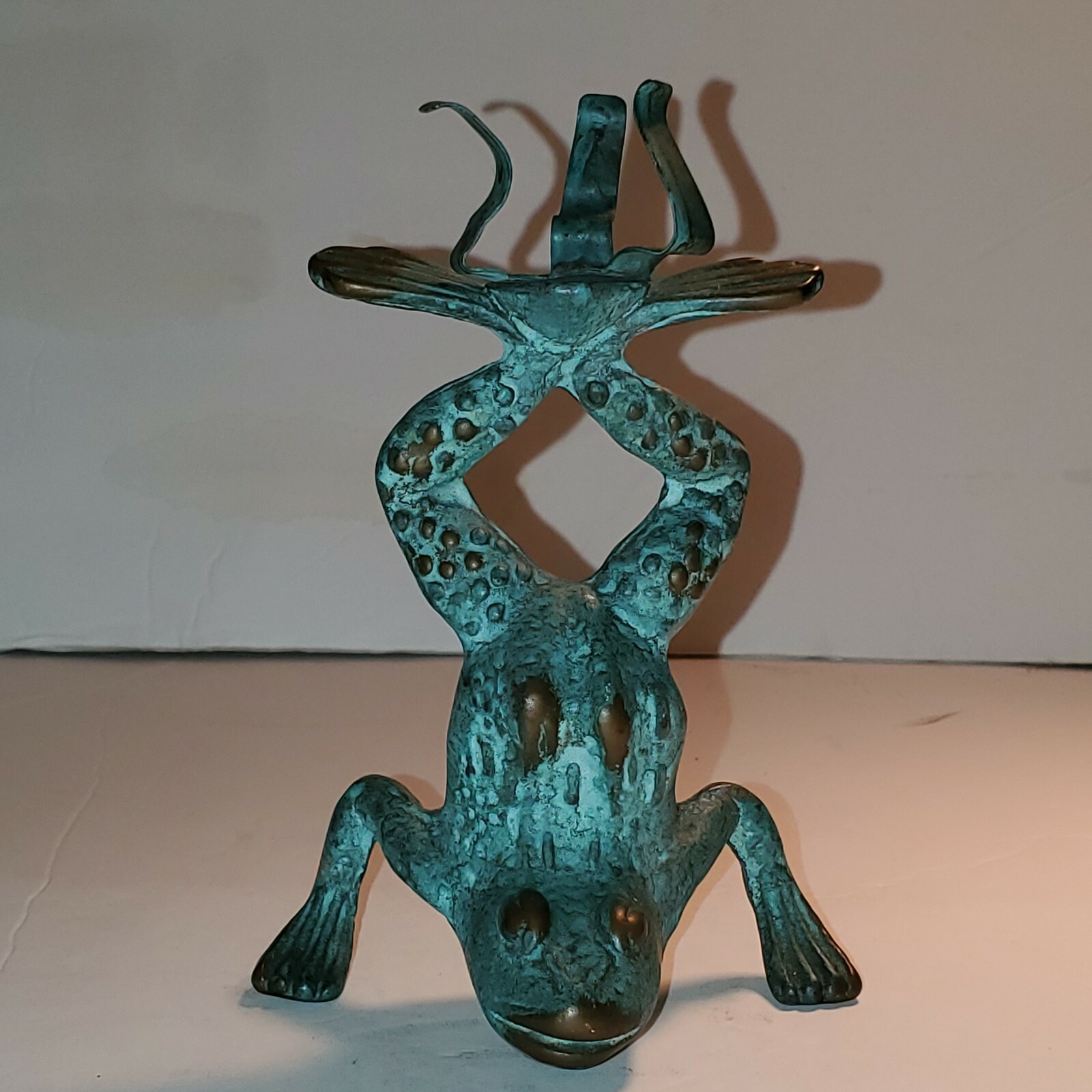 Vintage Brass Frog Candle Holder eBay