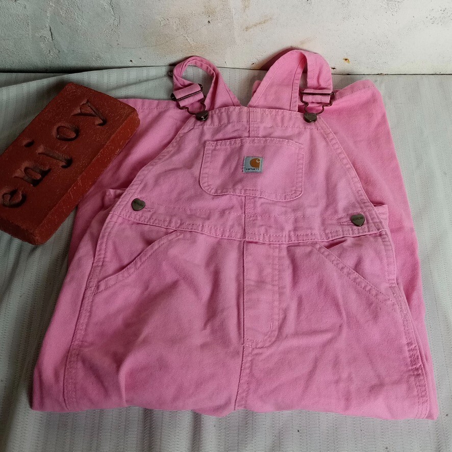 Carhartt Pink 100 Cotton Overalls Girls Toddler Size… Gem