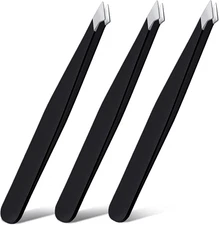  3 Pieces Eyebrow Tweezers Stainless Steel Pointed Tip Pointed Hair Removal 