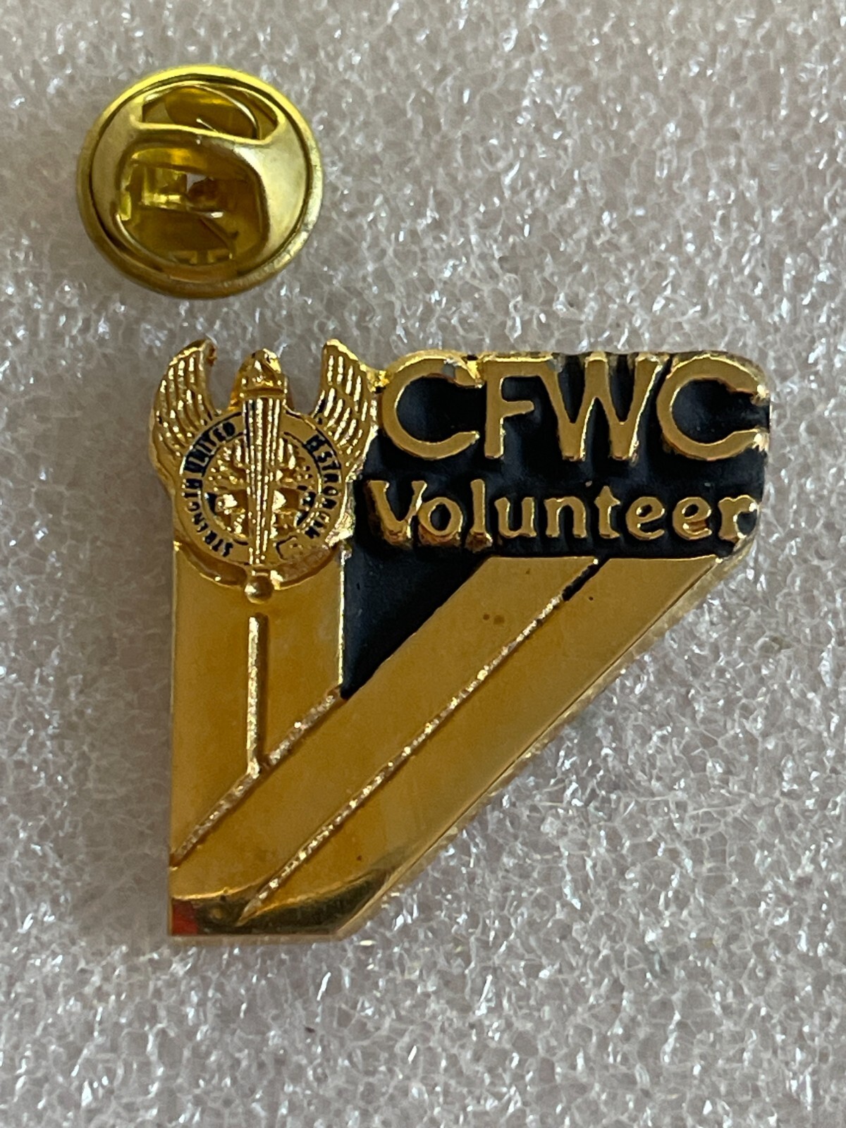 CFWC Volunteer California Federation of Women's Clubs Gold Tone Lapel ...