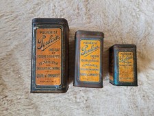 set de 3 anciennes boites metal poulain - 1930