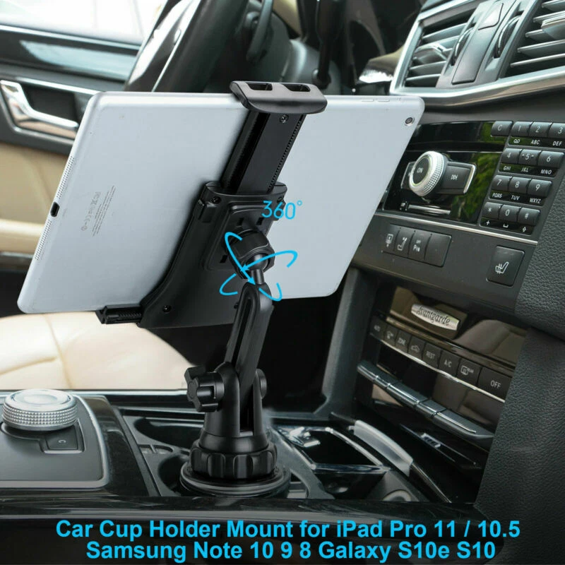 Soporte de taza ajustable de montaje en coche para teléfono tablet ipad universal de 4,7-12,9"" Foto 2 de 4
