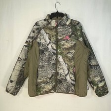 Mossy Oak Camo Jacket Mens X-Large Full Zip Insulated Hunting Mock Neck
